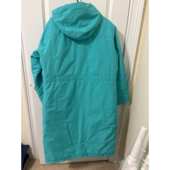 Lands End Sz 18 XL long seafoam teal winter long parka coat euc - Picture 2 of 16
